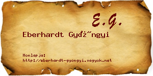 Eberhardt Gyöngyi névjegykártya