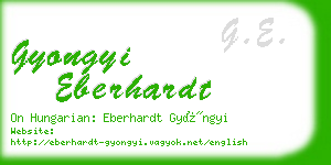 gyongyi eberhardt business card